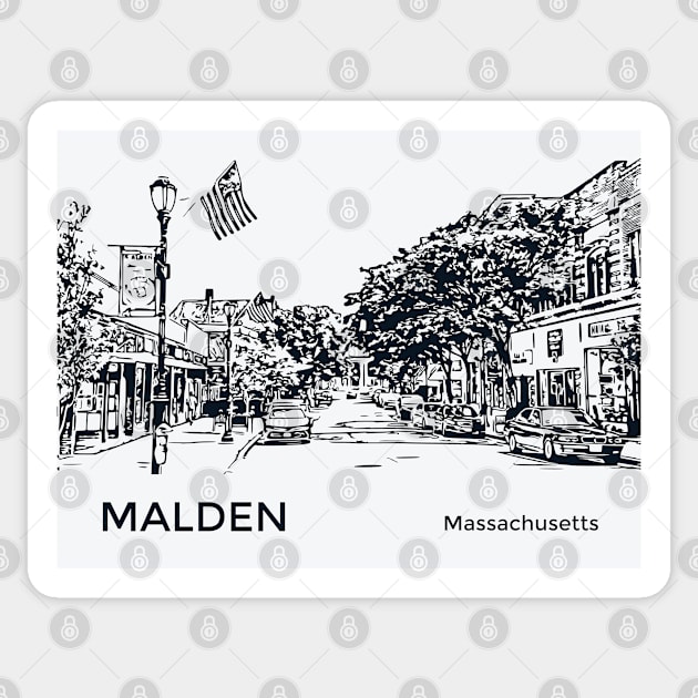 Malden Massachusetts Sticker by Lakeric